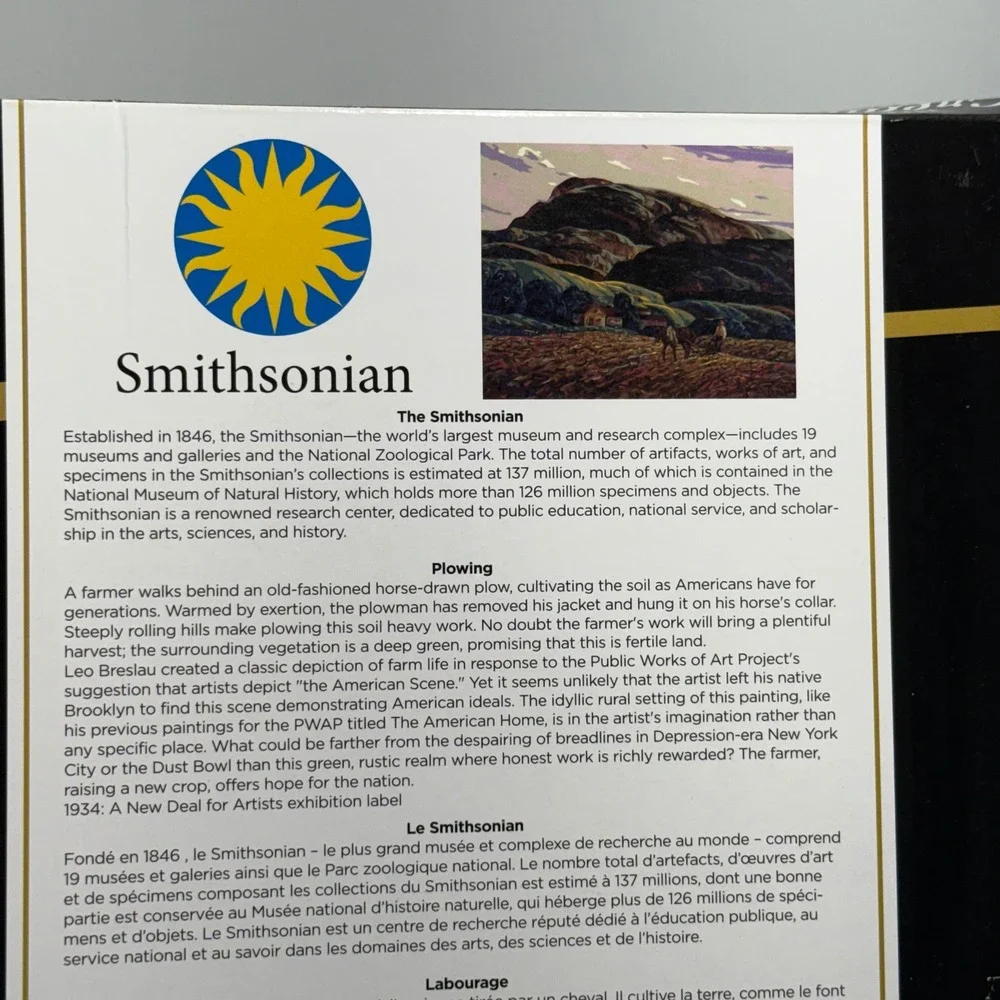 Plaid Creates Classic Smithsonian Paint by Number Plowing Horse 59781 20x16
